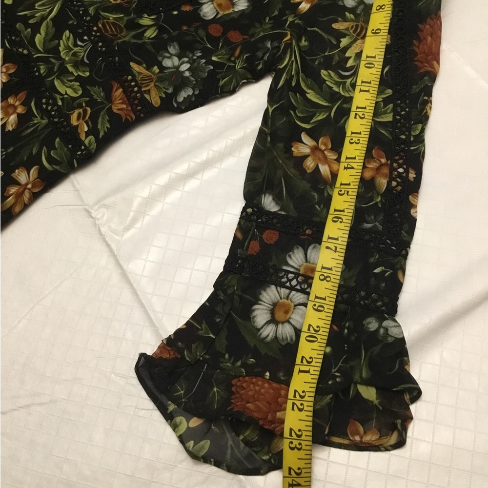 Dalia Black Floral Long Sleeve Dress - Picture 7 of 14